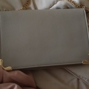 Grey cross body purse